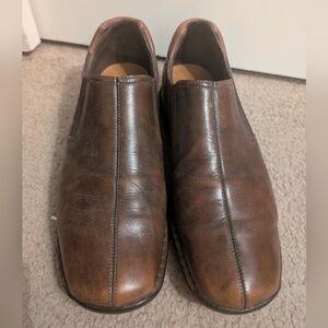 Cole Haan Men's Brown Leather Slip-On Shoes 12